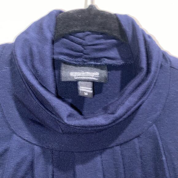 A PEA IN THE POD Maternity Sz S Cowl Neck Navy Sweater Shirt Soft Spandex Fall - Picture 3 of 7